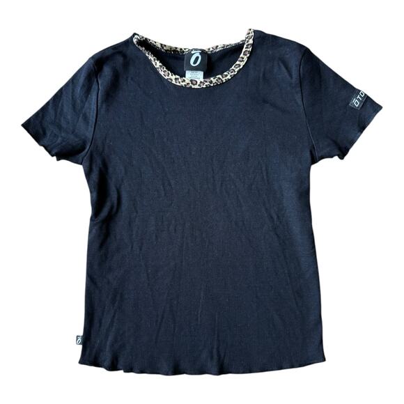 NWT Otomix t shirt short sleeve matching bottoms black cheetah cotton size small - Picture 2 of 16